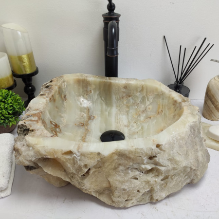 Накладная раковина из оникса Erozy Green EO-00769 (45*37*15см) фото