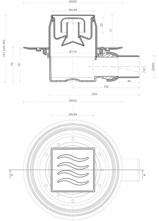 Душевой трап Pestan Confluo Standard Dry 1 Mask фото