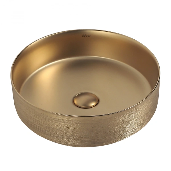 Накладная раковина Abber Bequem AC2109BGM 40x40 золото матовое фото