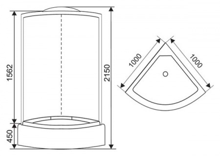 Душевая кабина Arcus AS-113G 100x100 фото