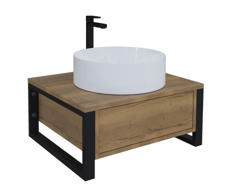 Консоль под накладную раковину Grossman Фарго-60 106012 дуб галифакс фото