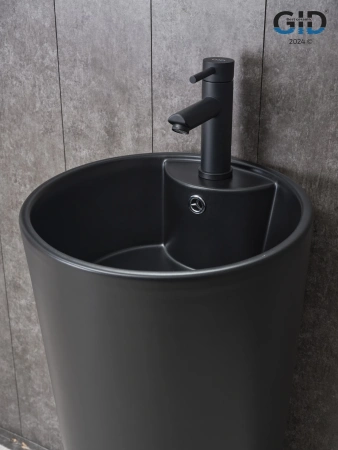 Напольная раковина GID Nb131bm 81120 40x40 черная матовая фото