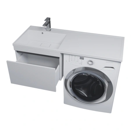 Тумба под стиральную машину Uperwood Magenta 5930205163 белая/графит фото