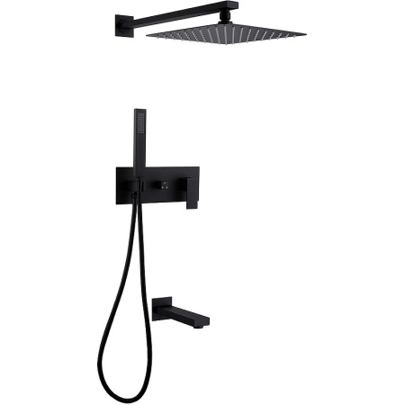 Душевая система Abber Daheim AF8217B Черная матовая фото