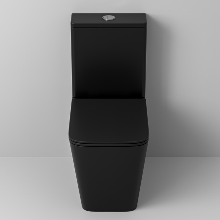 Унитаз напольный Grossman Tornado GR-4418BMSQ черный матовый, с сиденьем фото