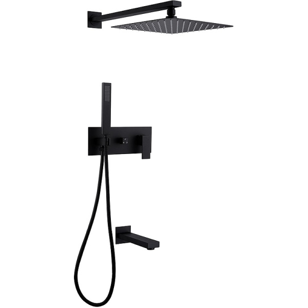 Душевая система Abber Daheim AF8217B Черная матовая фото