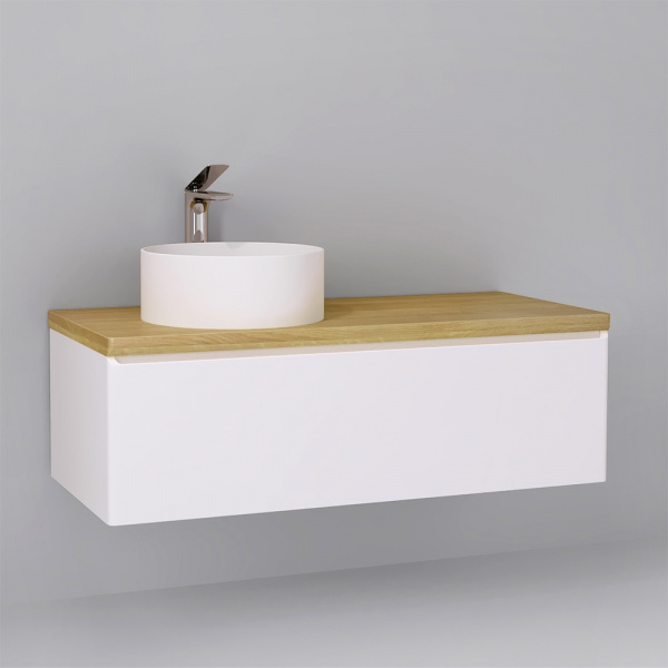 Тумба с раковиной Jorno Solis Sol.01.120/P/W 120 см фото