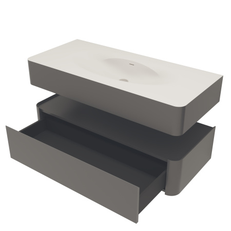 Тумба под раковину Vincea Caprice 120 VMC-4CA120MG серая матовая фото