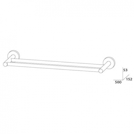 Держатель полотенец двойной Artwelle Harmonia HAR 030 50 см фото