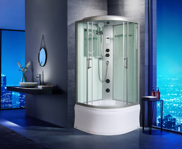 Душевая кабина Weltwasser WW500 Halle HALLE 1004 100х100 с крышей/с пультом/гидромассажем фото