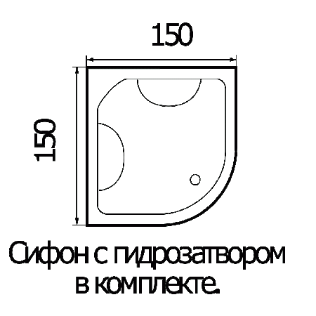 Акриловая ванна River 150/150/55 фото