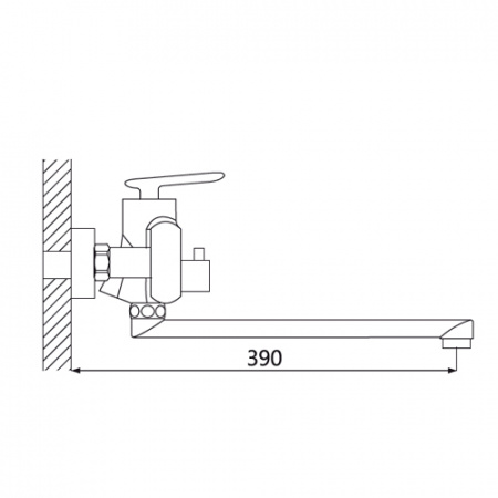 Смеситель для ванны с душем Oute T42 T4223 фото