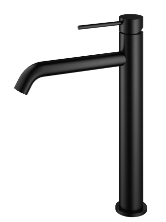 Высокий смеситель для раковины Vincea City VBF-2C2MB черный матовый фото