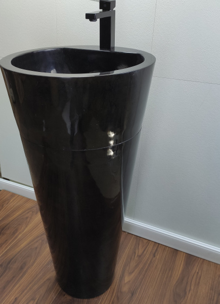 Раковина напольная из мрамора Black MN-01364 (40*40*90) фото