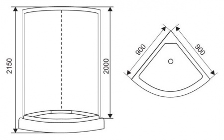 Душевая кабина Arcus AS-101-9 90x90 фото