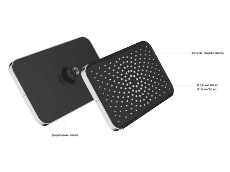 Душевая система скрытого монтажа Vincea Inspire VSFW-421I4MB черная матовая фото