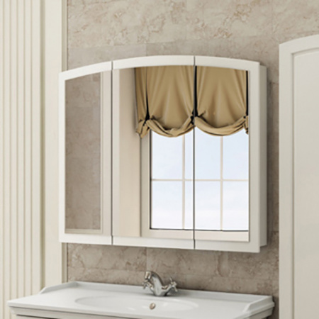 Зеркало-шкаф Comforty Палини-100 белый глянец фото