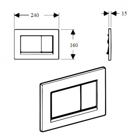 Клавиша смыва Boheme 656 хром фото
