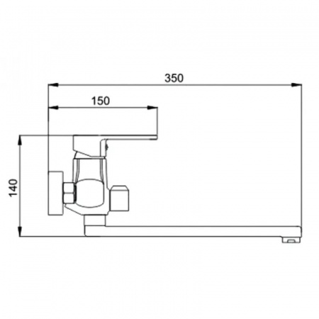 Смеситель для ванны с душем Raiber Quattro R6003 фото