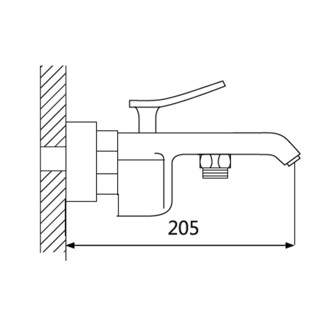 Смеситель для ванны с душем Oute T27 T2702 фото