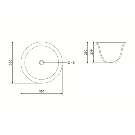 Накладная раковина Abber Bequem AC2122 36x36 фото