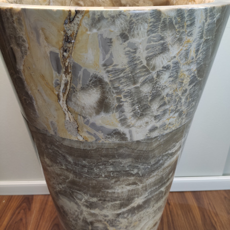 Раковина напольная из оникса Grey ON-01353 (45*45*90) фото