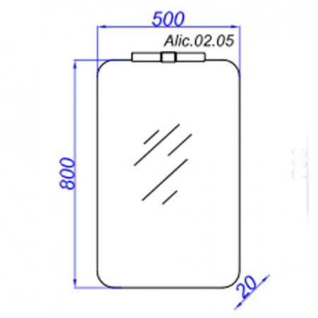 Зеркало Aqwella Аликанте Alic.02.05 фото