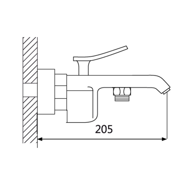 Смеситель для ванны с душем Oute T27 T2702 фото