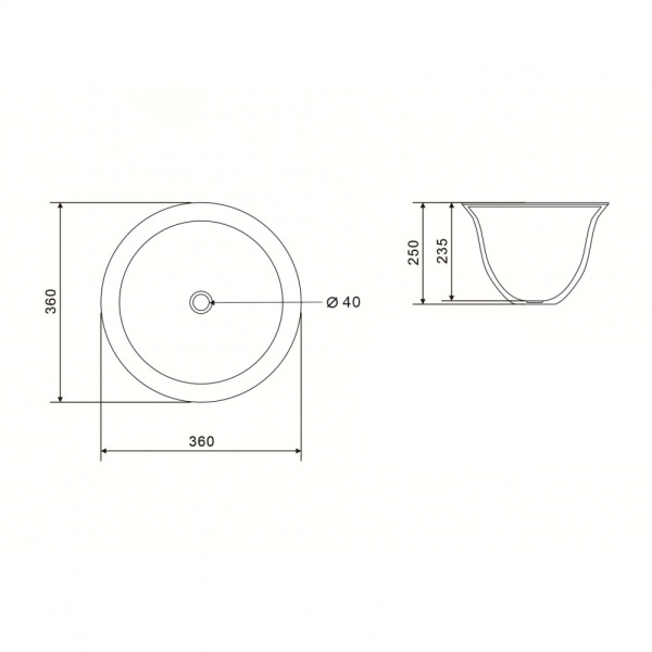 Накладная раковина Abber Bequem AC2122 36x36 фото