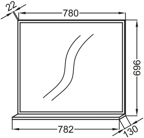 Зеркало с полкой Jacob Delafon Vivienne EB1597-N18 80 см белый фото