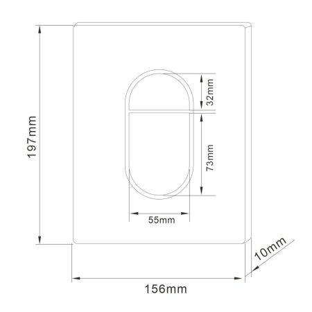 Кнопка смыва пневматическая Abber AC0124MB черная матовая фото