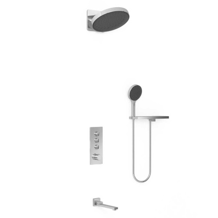Душевая система скрытого монтажа с термостатом Vincea Inspire VSFW-433TI3RCH хром фото