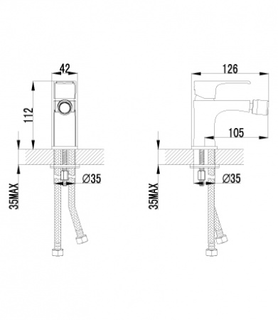 Смеситель для биде Lemark plus Factor LM1608C фото
