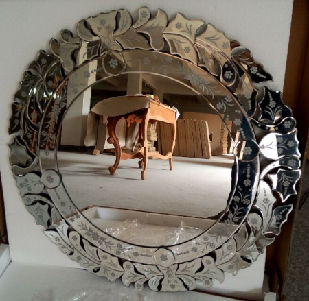 Зеркало венецианское в раме Art-Zerkalo Charm VZ128SL 80 см фото