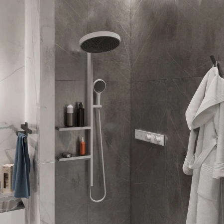 Душевая система Hansgrohe Rainfinity Showerpipe 360 1jet 26842700 белая матовая фото