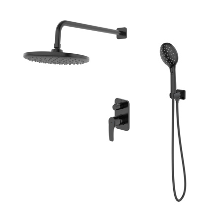 Душевая система скрытого монтажа Iddis Ray RAYBL02i67 черная матовая фото