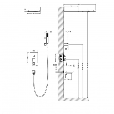 Душевая система скрытого монтажа Timo Briana SX-7119/00SM фото