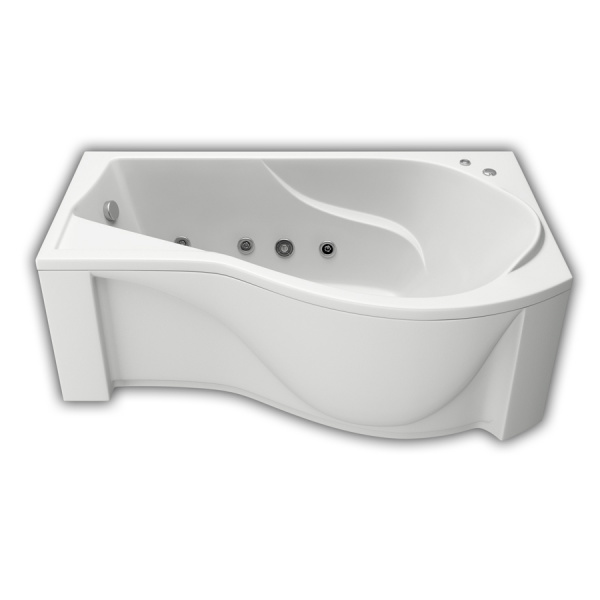Ванна акриловая с гидромассажем Bas Капри 170x94,5 R фото