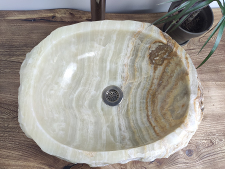 Накладная раковина из оникса Indo Erozy Green Hijau EO-00071 фото