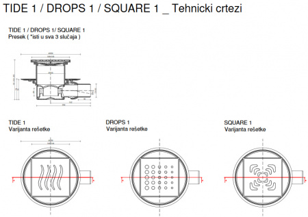 Душевой трап Pestan Confluo Standard Square 1 13000005 фото