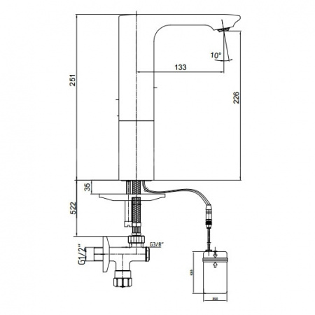 Термостат для раковины E.C.A. Photocell 108108040 фото