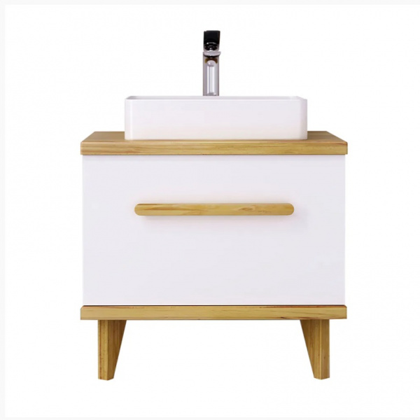 Тумба с раковиной Jorno Simply Sim.01.80/P/BuL-W фото