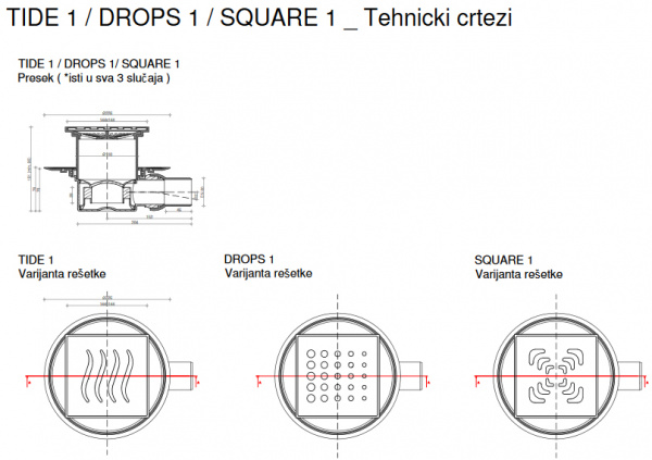Душевой трап Pestan Confluo Standard Square 1 13000005 фото