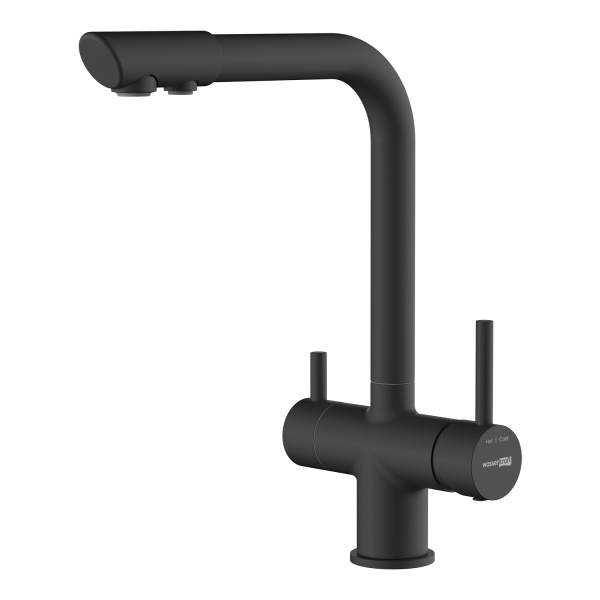 Смеситель для кухни под фильтр WasserKRAFT A8367 черный матовый фото