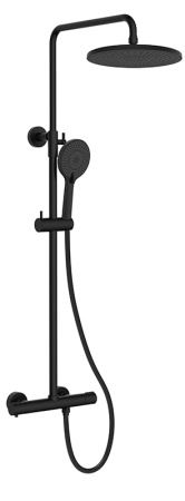Душевая система с термостатом Kaiser Serio 05577-2 черная матовая фото