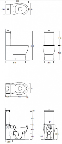 Унитаз моноблок с бачком Simas LFT Spazio LFT25 bi фото