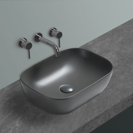 Накладная раковина Vincea VBS-102MA 45x32 антрацит матовый фото