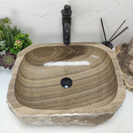 Накладная раковина из оникса Erozy Sunset EO-01437 (57*43*16) фото