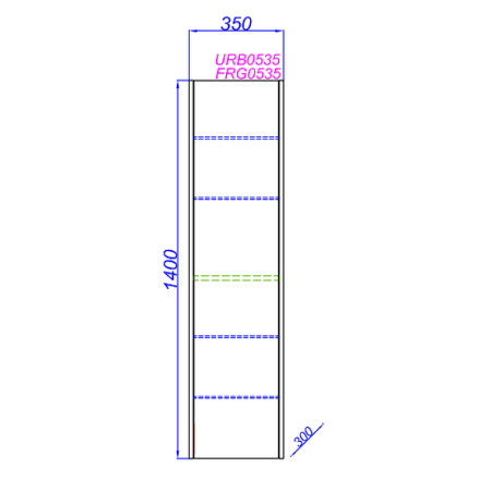 Шкаф пенал Aqwella Astrid AST0535DD дуб давос фото