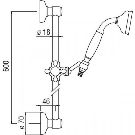 Душевой гарнитур Nobili Ritz (AD140/16BR) (бронза) фото